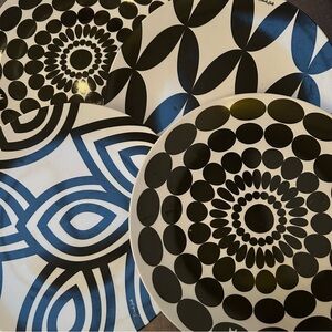 FRENCH BULL NYC/Jackie Shapiro 4-pcs Bold Patterned Melamine Plates #1230254